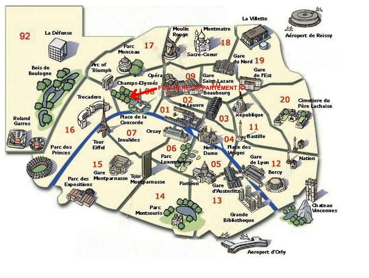 *** Champs Elysees Studio Apartment Paris
